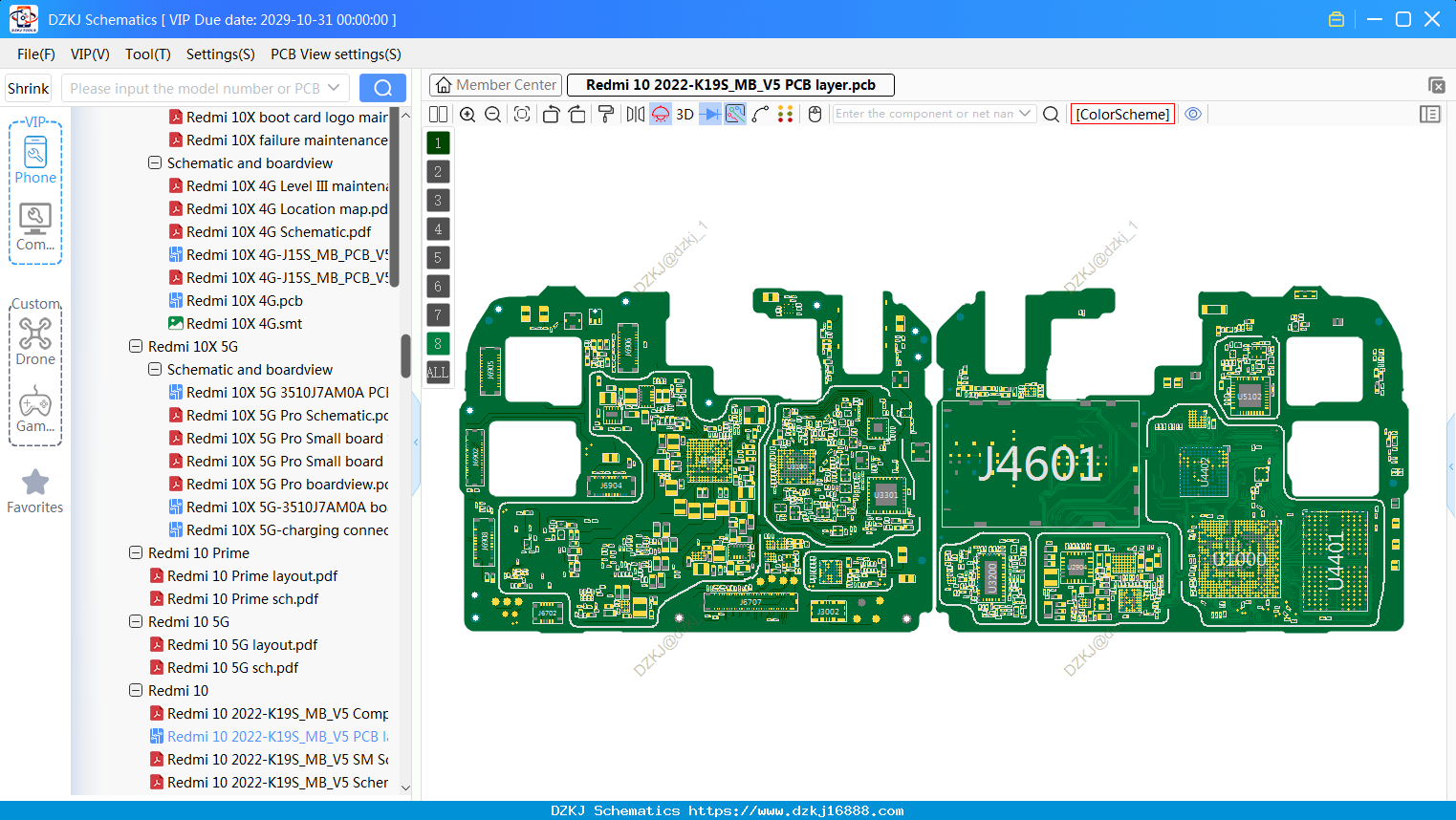 Redmi 10 2022-K19S_MB_V5 PCB Layer